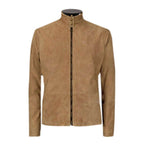 James Bond Suede Leather Jacket, Brown Zing Apparel