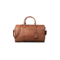 Deluxe Travel Leather Duffle Bag, Brown Zing Apparel