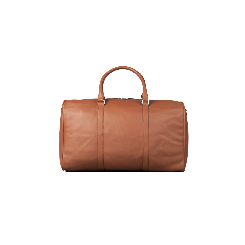 Deluxe Travel Leather Duffle Bag, Brown Zing Apparel