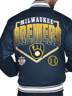 Milwaukee Brewers Scout Varsity Satin Jacket