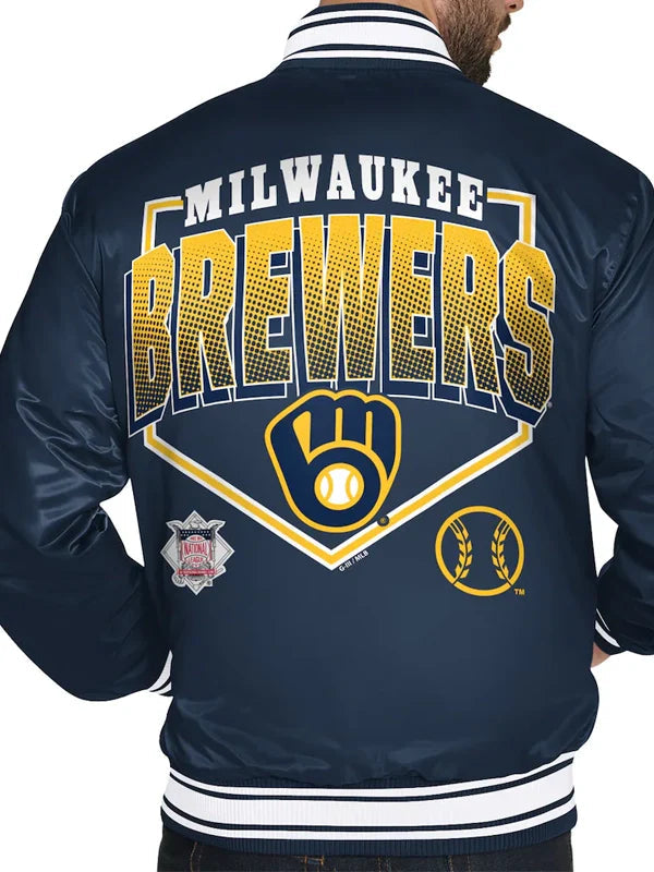 Milwaukee Brewers Scout Varsity Satin Jacket
