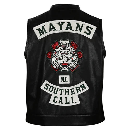 Angel Reyes Mayans M.C Leather Vest Zing Apparel