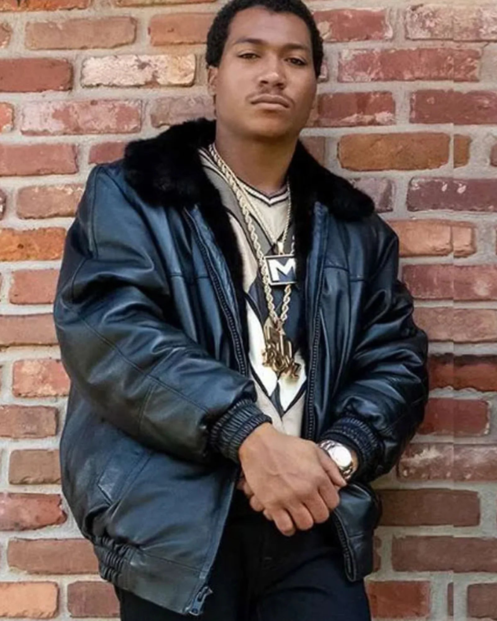 Black Mafia Family Lil Meech Flenory Black Jacket