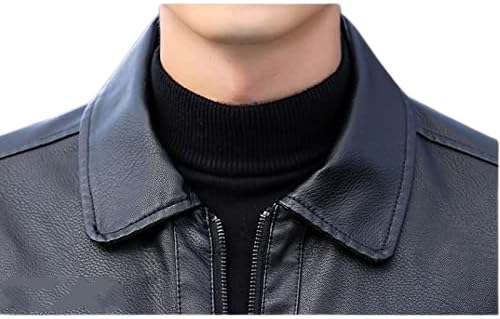 Tall Leather Biker Jacket Men, Black Zing Apparel