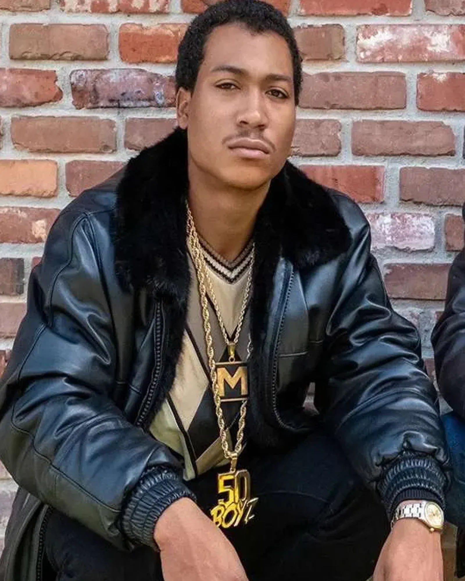 Black Mafia Family Lil Meech Flenory Black Jacket