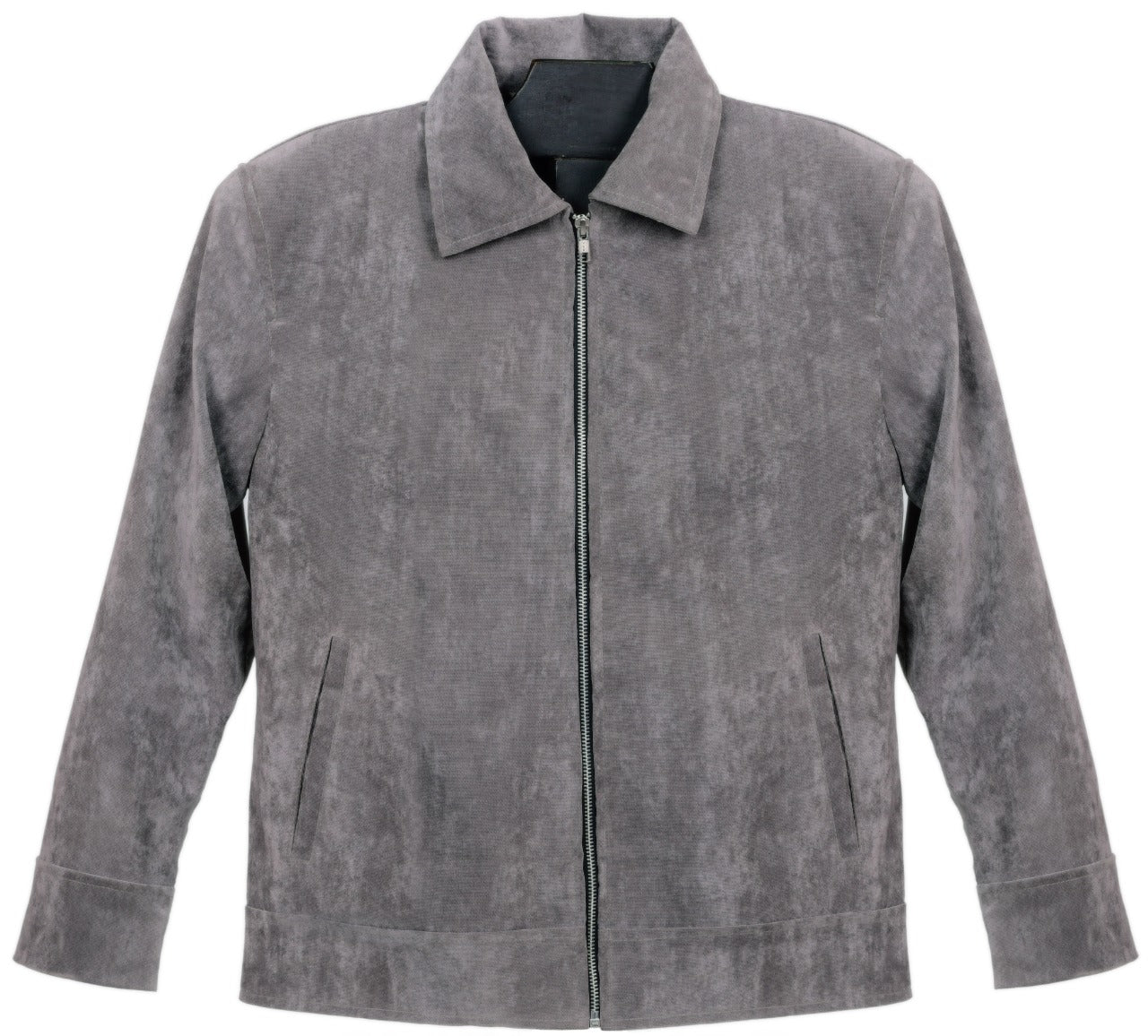 Grey Classic Suede Jacket Men Zing Apparel