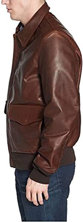 Bambert Brown Lambskin Leather Jacket Zing Apparel