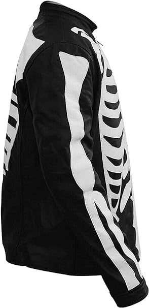 Skeleton Print Cafe Racer Jacket Best For Events Zing Apparel