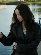 
56 Days S01 Dove Cameron Black Leather Blazer