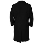 Men's Long Black Wool Straight Coat Zing Apparel