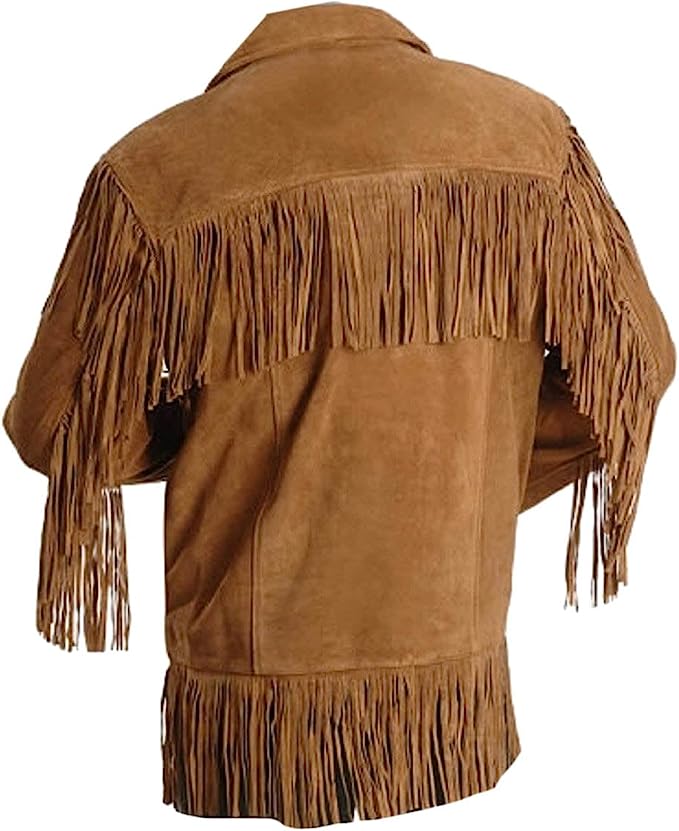 Cowboy Western Fringe Suede Leather Jacket Zing Apparel