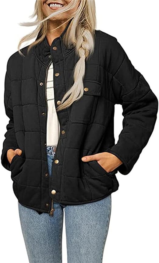 Quilted Cotton Jacket For Women, Cotton Black Jacket Zing Apparel