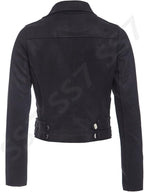 Women's Suede Biker Leather Jacket Zing Apparel