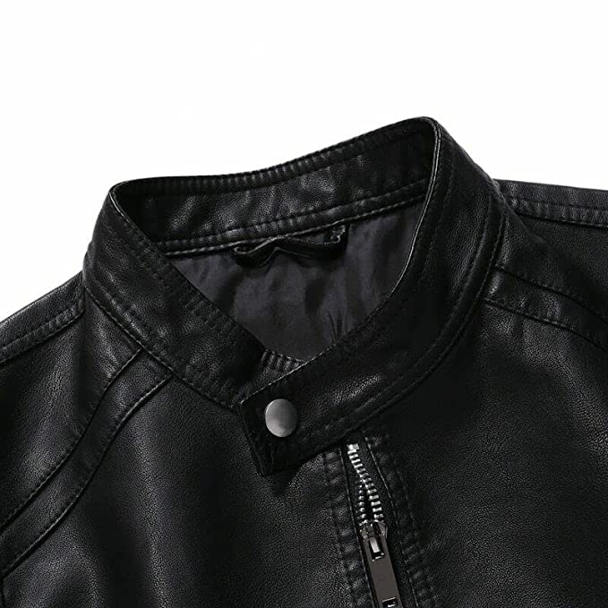 Casual Fashion Biker Leather Jacket Men Zing Apparel