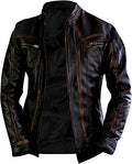 Harry Silver Men's leather jacket, Front