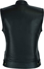Leather Vest For Women with Side Zipper Zing Apparel