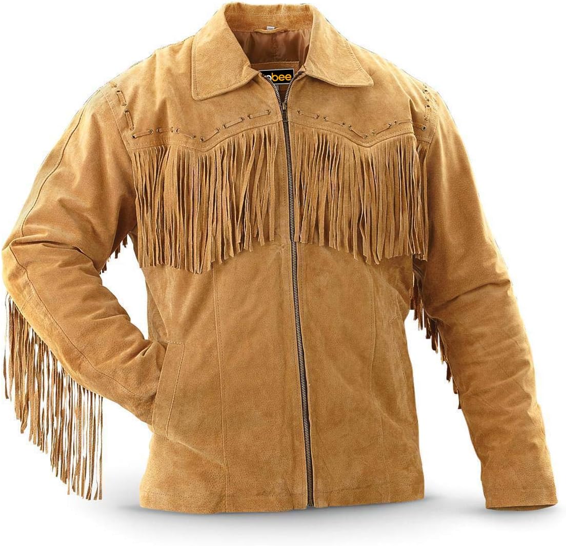 Western Cowboy Fringes Suede Leather Jacket Zing Apparel