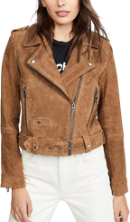 Zipper Suede Jacket Women, Brown Zing Apparel