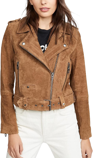 Zipper Suede Jacket Women, Brown Zing Apparel