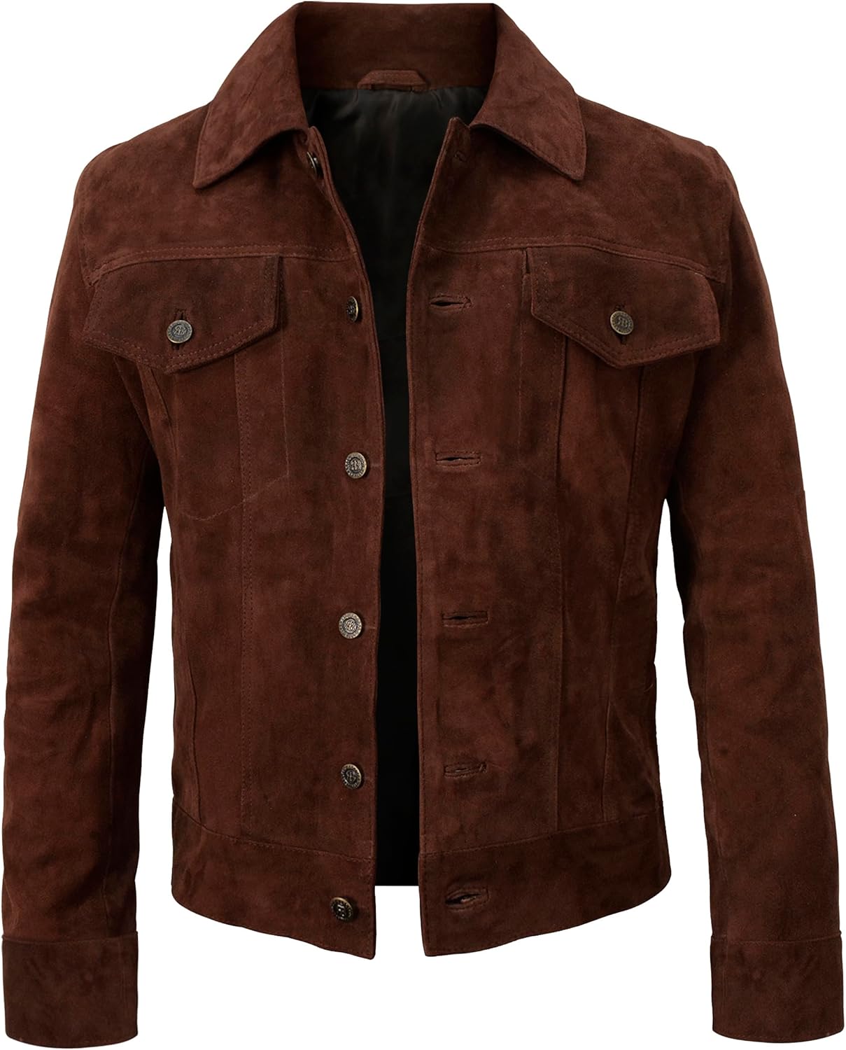 Trucker Suede Leather Jacket, Multi Zing Apparel
