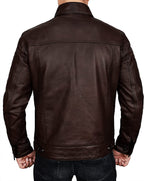 Vintage Trucker Biker Jacket Men, Multi Zing Apparel