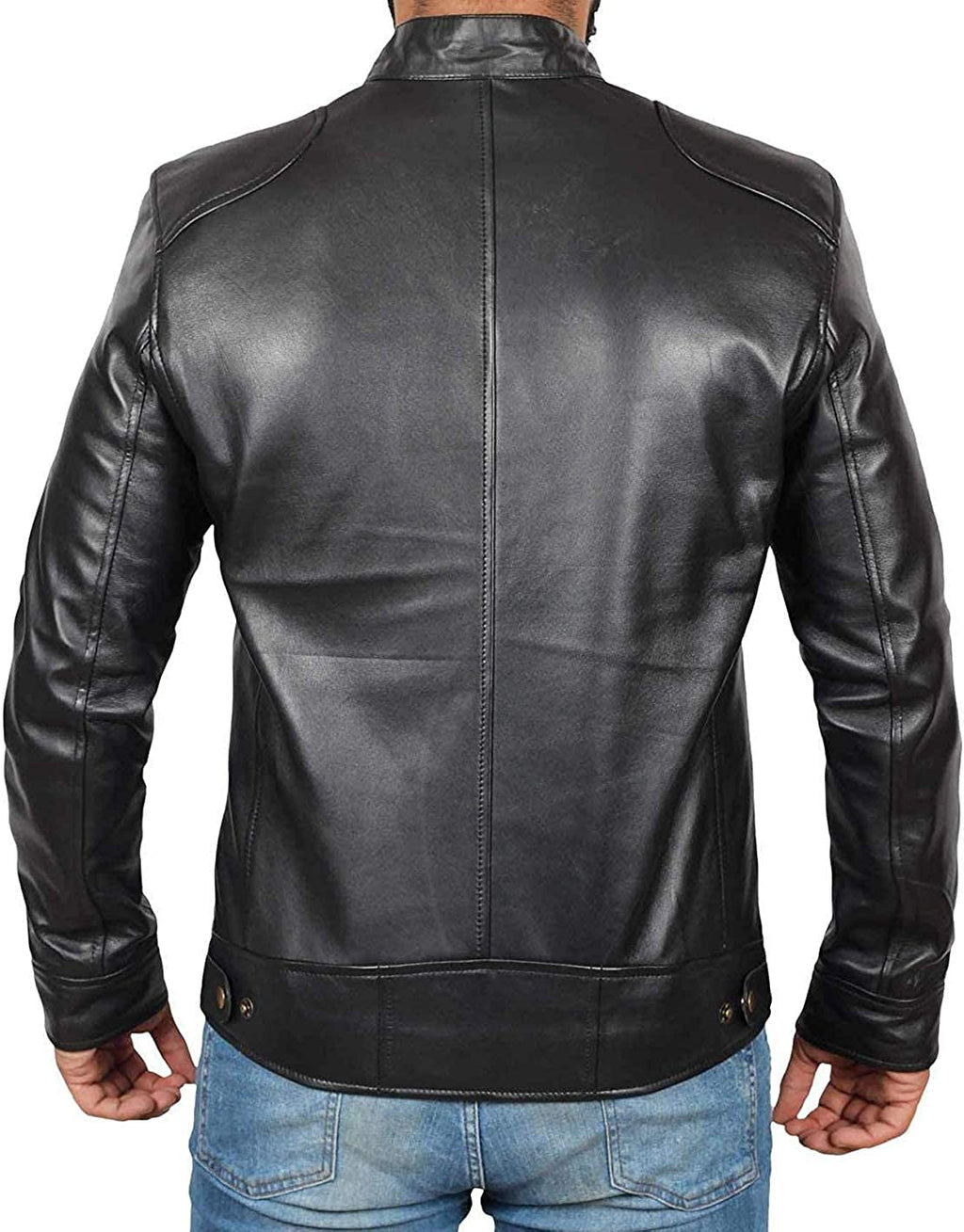 Classic Men's Lambskin Cafe Racer Jacket Zing Apparel