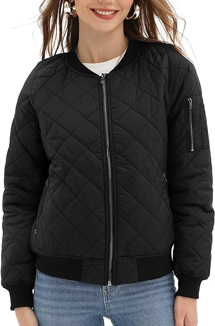 Quilted Puffer Jacket - Cotton Black Jacket For Women Zing Apparel