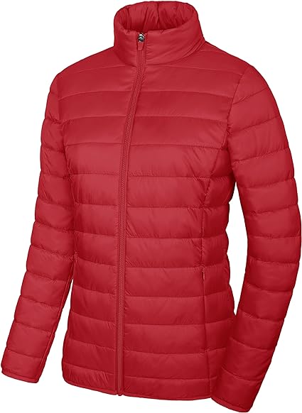 Red Quilt Jacket Women  - Puffer Jacket Zing Apparel