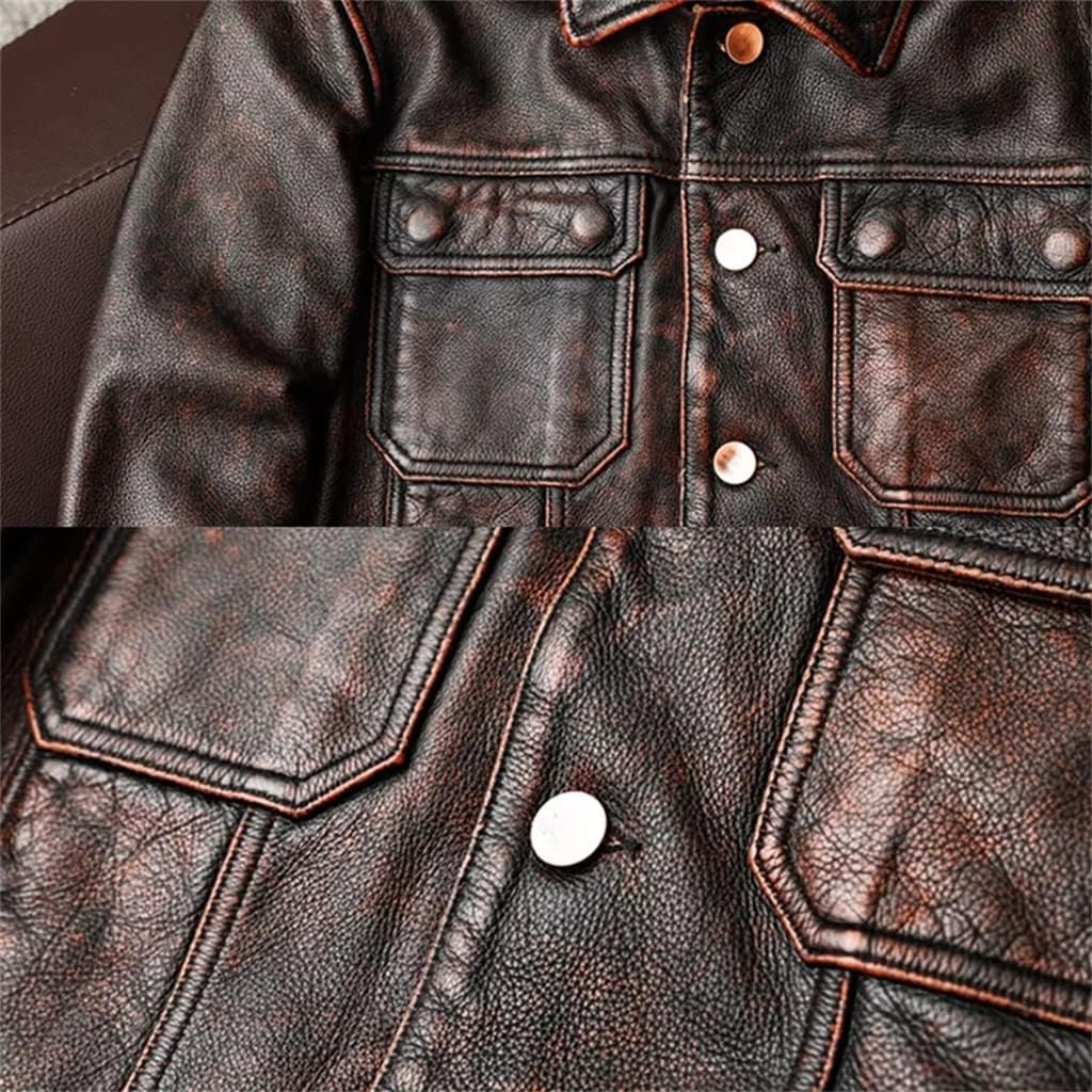 Men's Leather Faux Leather Biker Jacket Zing Apparel