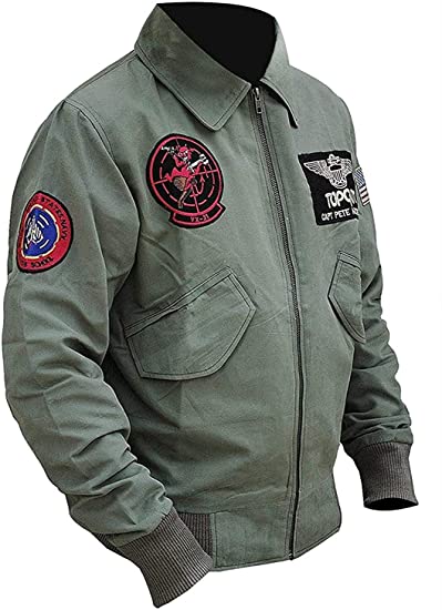 Top Gun T-C Cotton Jacket Men, Green Zing Apparel