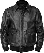 leather bomber aviator jacket