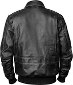 aviator bomber leather jacket