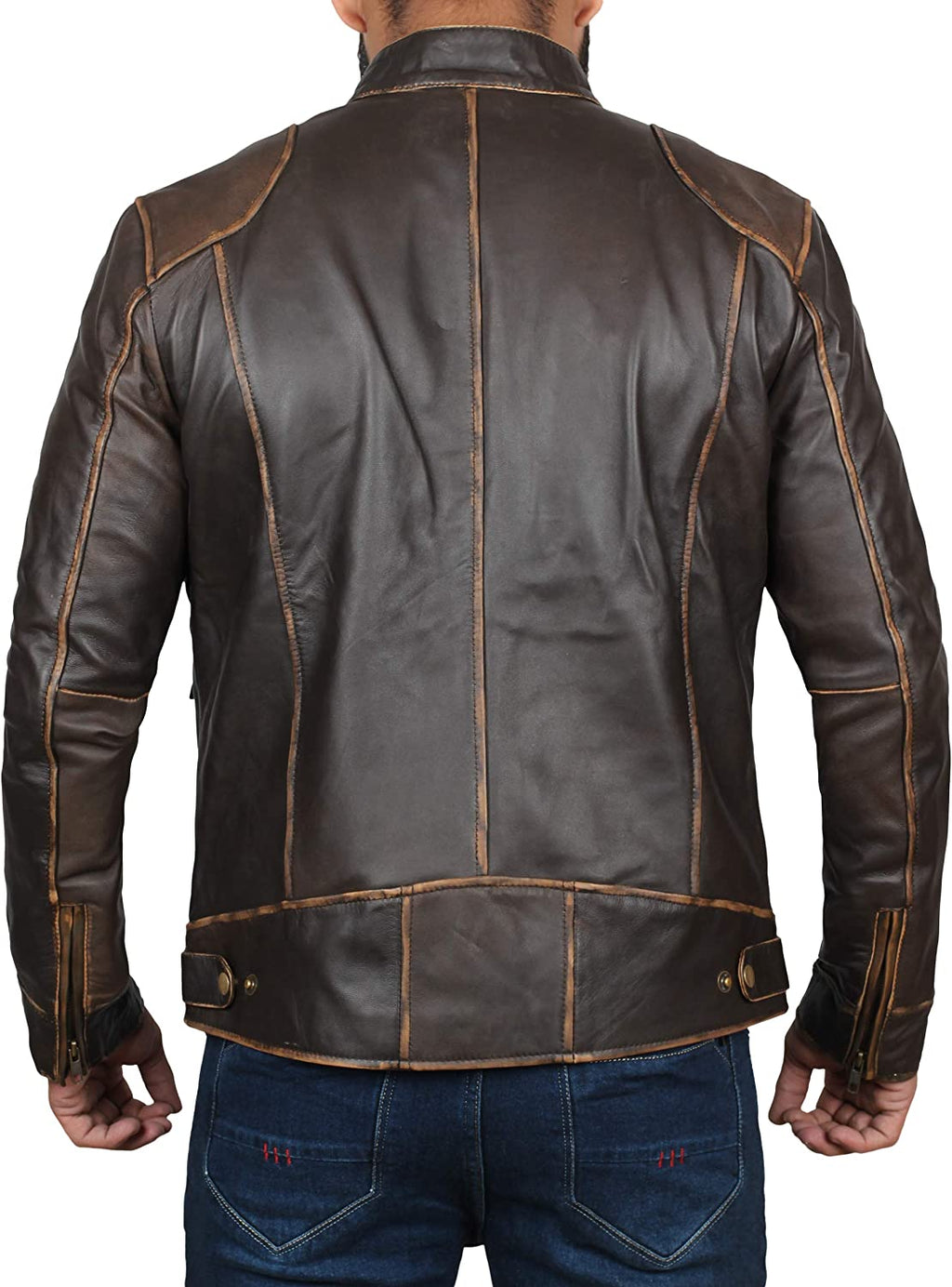 Classic Men's Lambskin Cafe Racer Jacket Zing Apparel