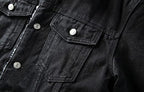 Full Fur Denim Jacket Men, Black Zing Apparel