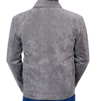 Grey Classic Suede Jacket Men Zing Apparel