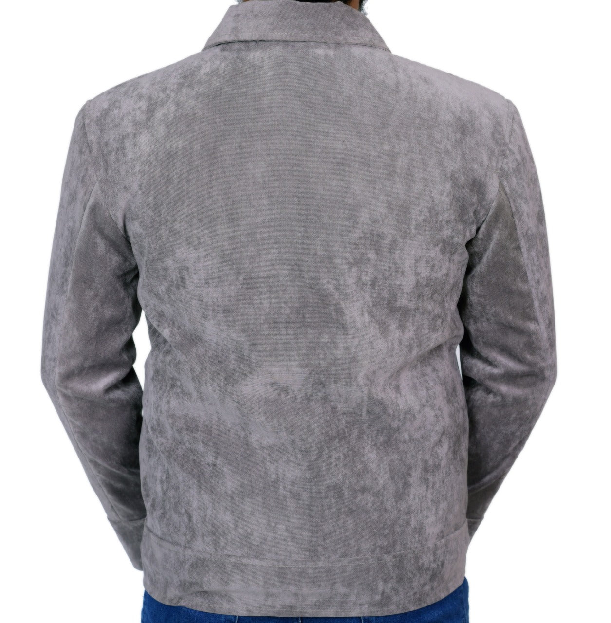 Grey Classic Suede Jacket Men Zing Apparel