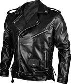 Black Brando Style Leather Jacket Zing Apparel