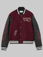 ACMILANXOffWhiteBordeauxVarsityJacketViral
