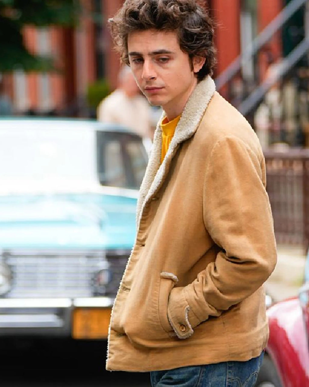A Complete Unknown 2024 Bob Dylan Shearling Jacket