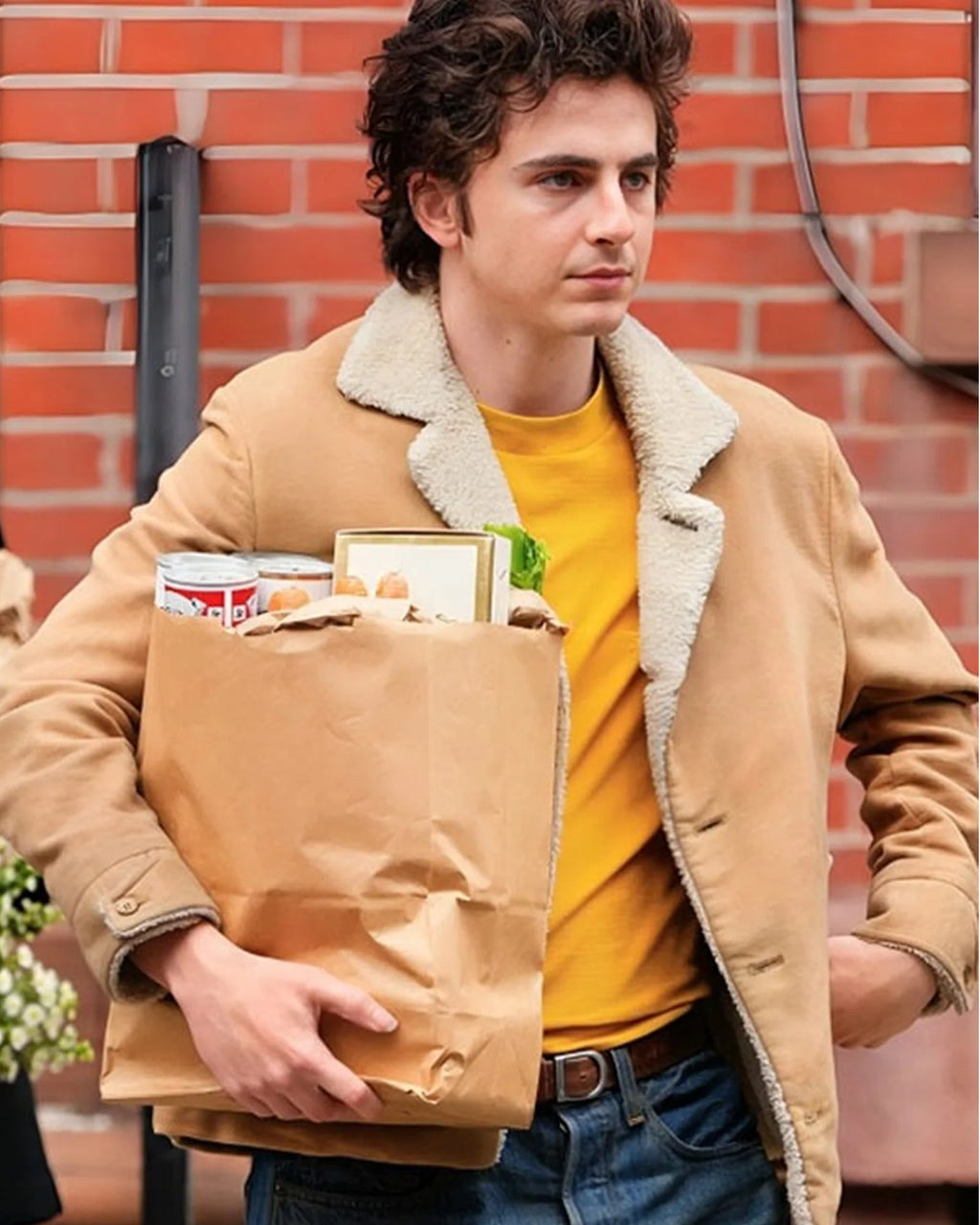 A Complete Unknown 2024 Bob Dylan Shearling Jacket