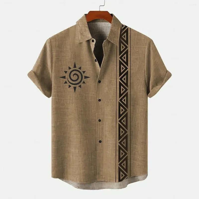 Brown Men Wool Shirt