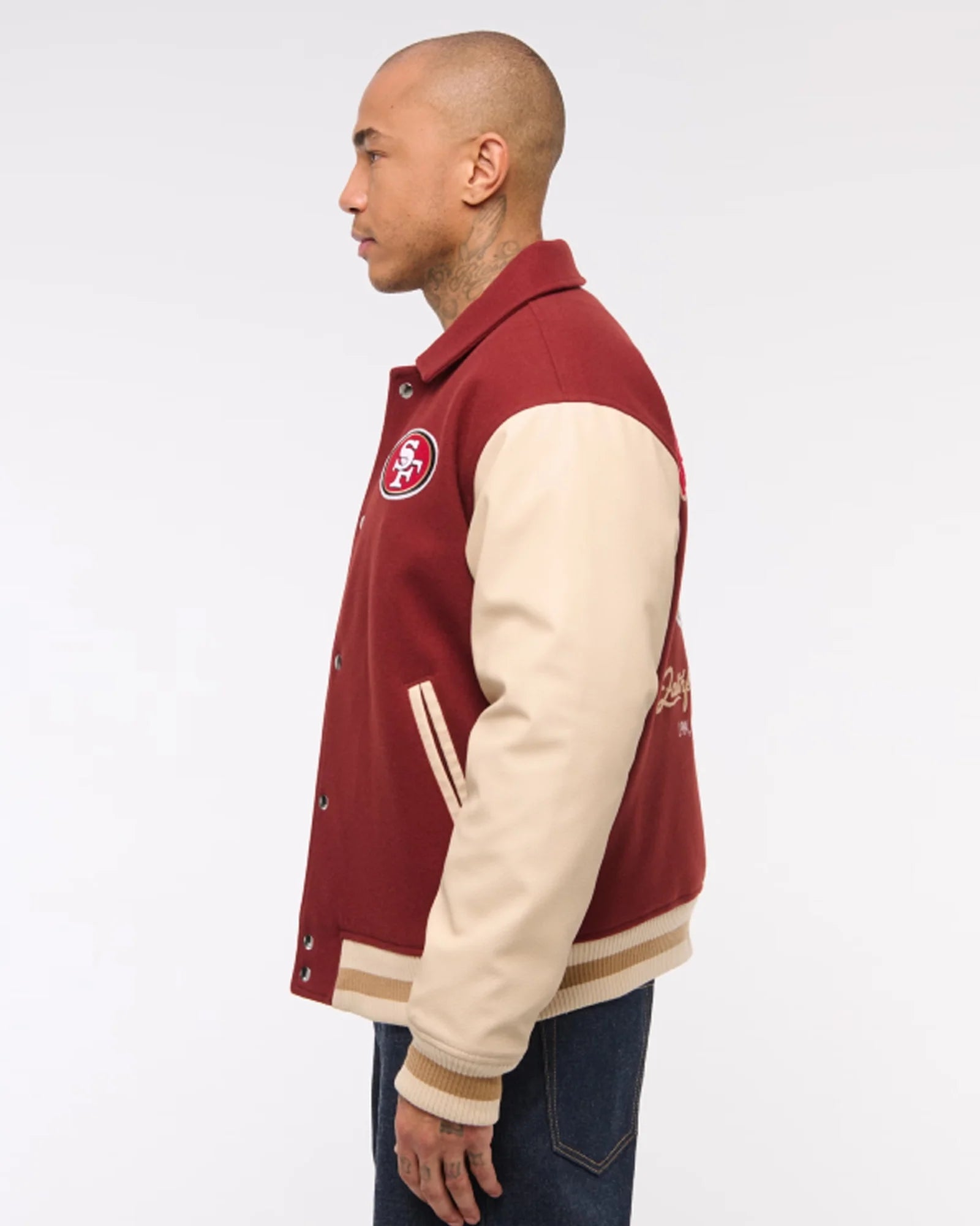 Abercrombie-San-Francisco-49ers-Varsity-Bomber-Jacket-Side