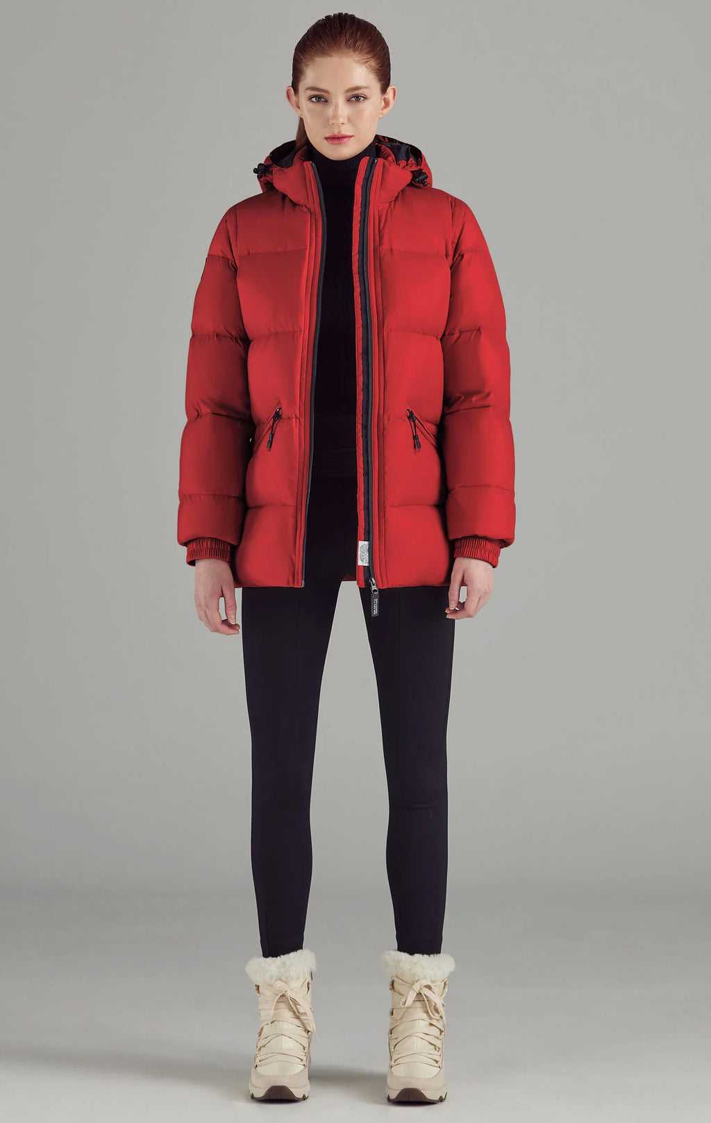 Adena-Womens-Lightweight-Red-Puffer-Jacket