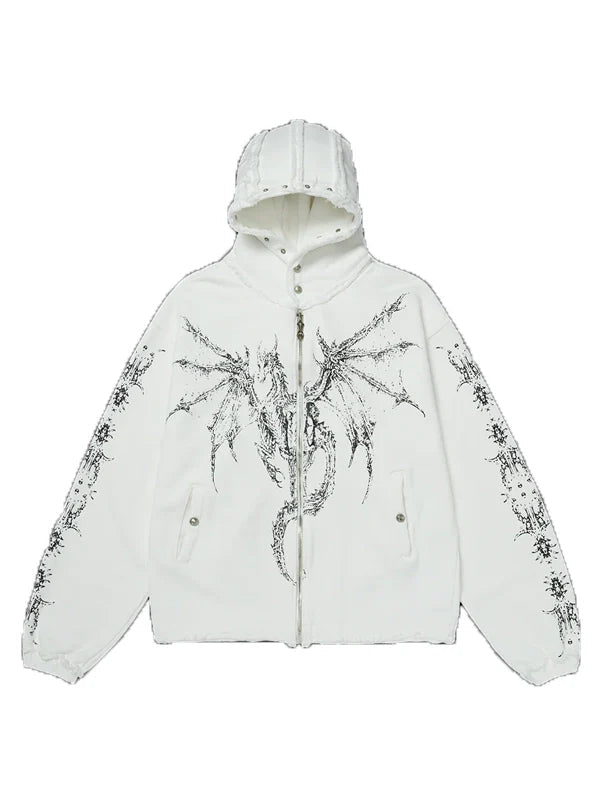 Adidas Thug Club Dragon Jacket White