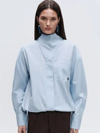 Adidas x ASOS Funnel Neck Blue Shirt