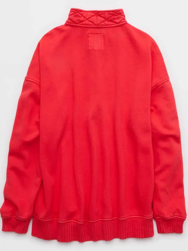 Aerie Oh Snap Sweatshirt Red Back