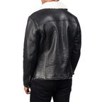 Alberto-White-Shearling-Black-Leather-Jacket-BackView