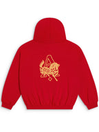 Alchemai-Year-of-Horse-Fleece-Hoodie-In-Red