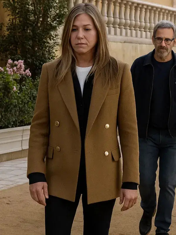 Alex Levy brown wool coat The Morning Show S02
