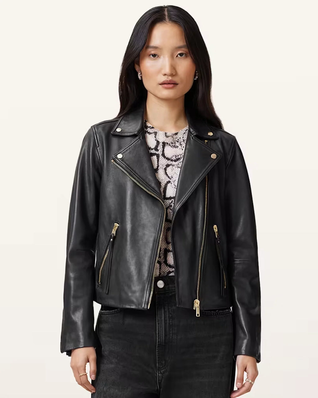 AllSaints Dalby Leather Jacket Buy